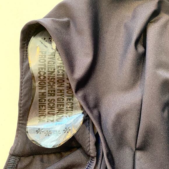 Tommy Hilfiger Logo Halter One Piece Swimsuit in Navy Blue Stretchy size S NWT - Picture 8 of 14